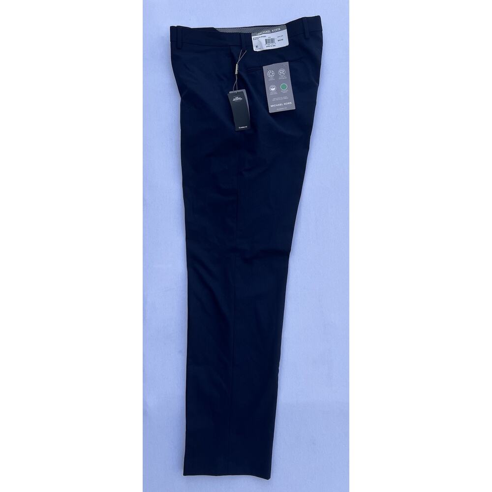 MICHAEL KORS Marvin Classic Fit Performance Navy Dress Pants Men Size 34x32 NWT
